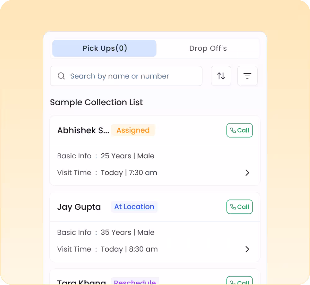 Tasks, Pickups & Patient Queue