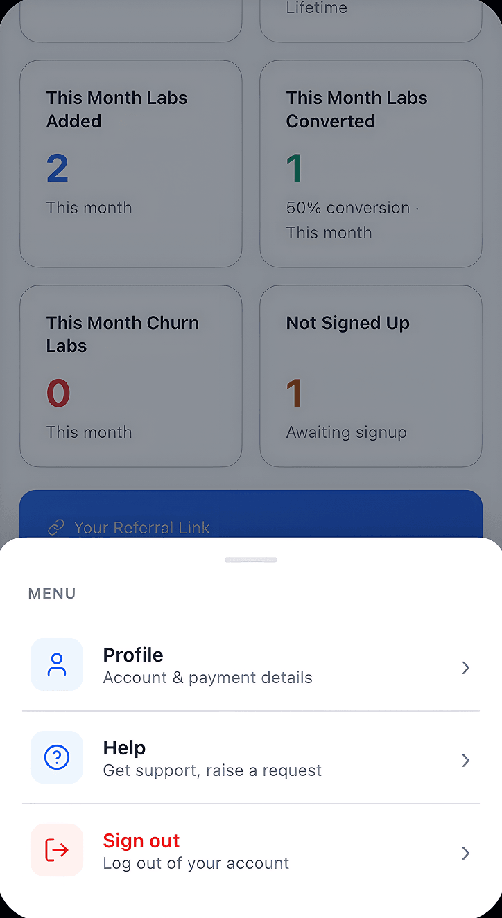 More menu