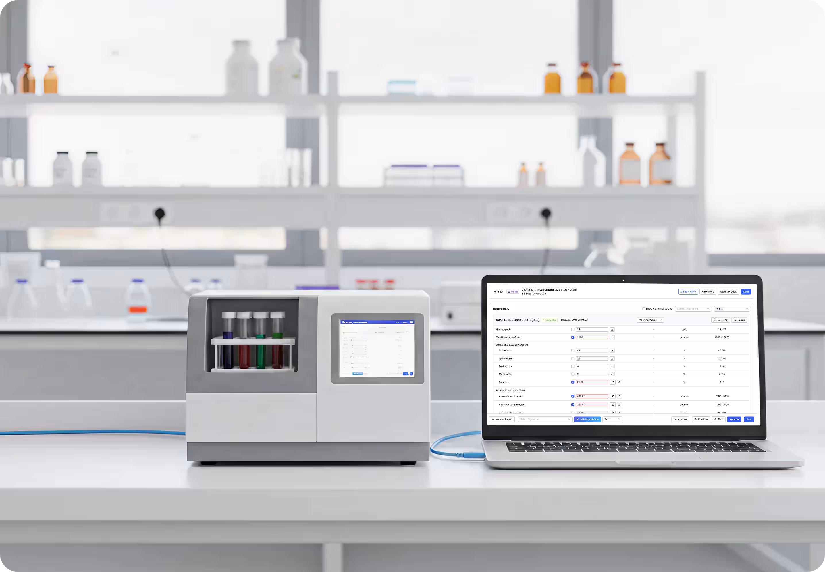 Receive Results from Machine