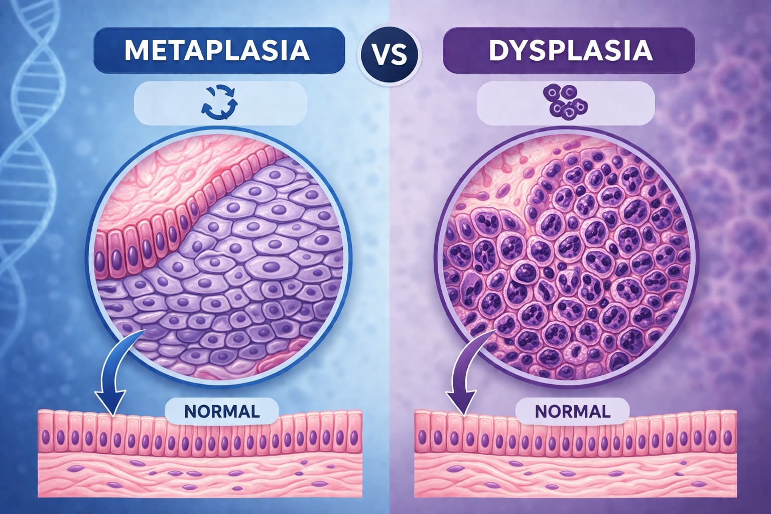 Metaplasia vs Dysplasia: Key Differences Explained