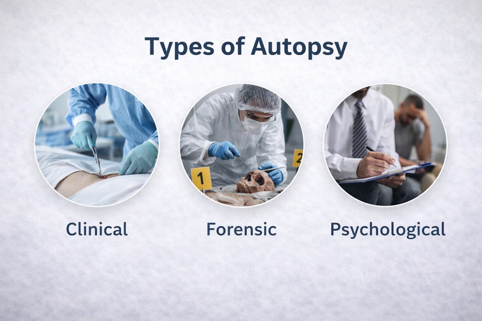 Types of Autopsy: Clinical, Forensic, and Psychological