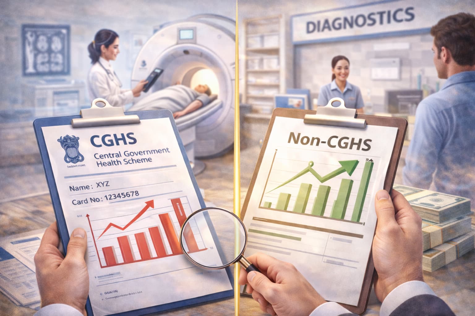 Difference Between CGHS and Non-CGHS Diagnostic Rates: A Comparative Analysis