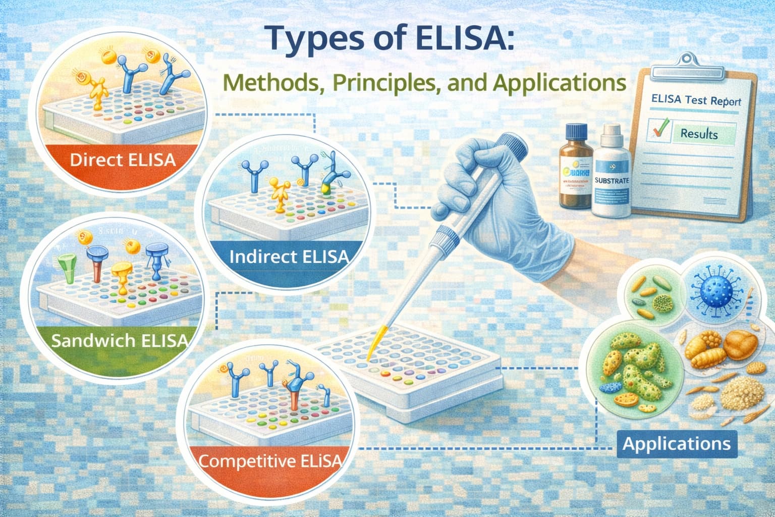 Types of ELISA: Methods, Principles, and Applications