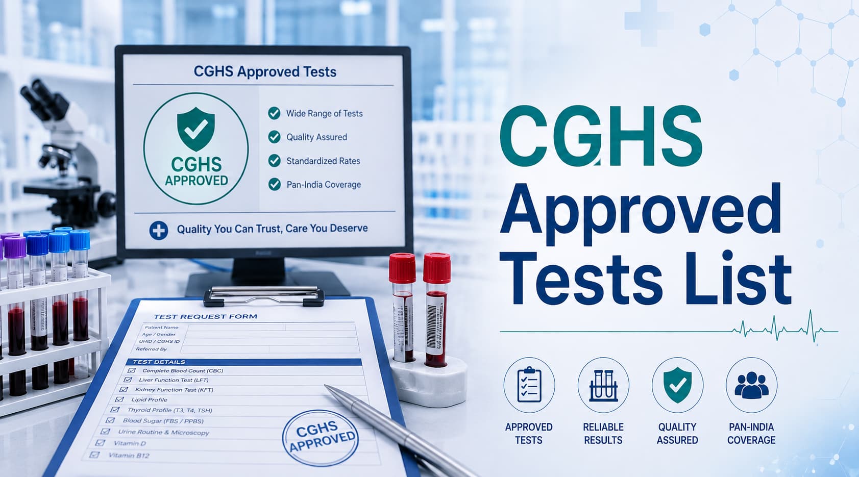 CGHS Approved Tests List and Lab Test Rates: 2026 Guide